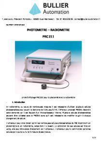 Photomtre Radiomtre Radiometer 211