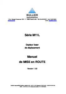 Capteur M11LLi - Manuel d'utilisation