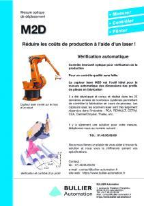 M2D mesure de dplacement optique
