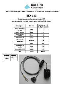 Cordon de connexion SKK-112 pour capteurs laser
