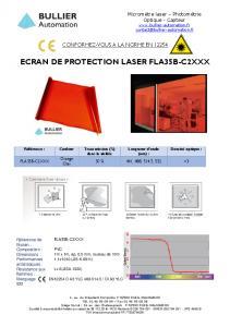 Filtre laser FLA35B-C2 - Fiche technique