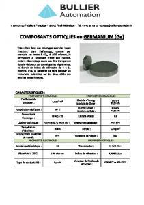 Fiche technique Germanium