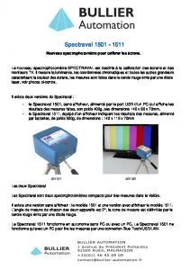 Spectroradiomètre Spectraval 1511