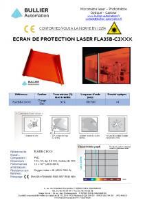 Filtre laser FLA35B-C3 - Fiche technique