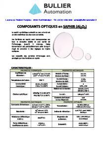 Saphir- Composants optiques