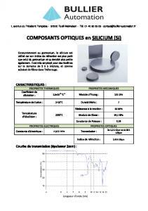 Silicium - Composants optiques