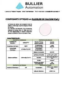Fluorure de calcium - Composants optiques