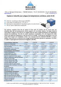 Capteurs inductifs CI-25