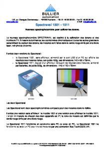 Spectroradiomtre Spectraval 1501